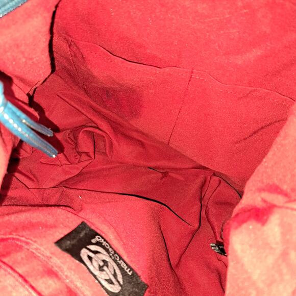 Marc Echo Vegan Leather Turquoise Blue Y2K Bow Detail Zipper Bucket bag - Picture 15 of 16